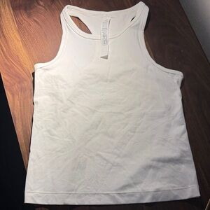 White sports tank top